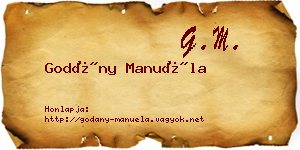 Godány Manuéla névjegykártya
